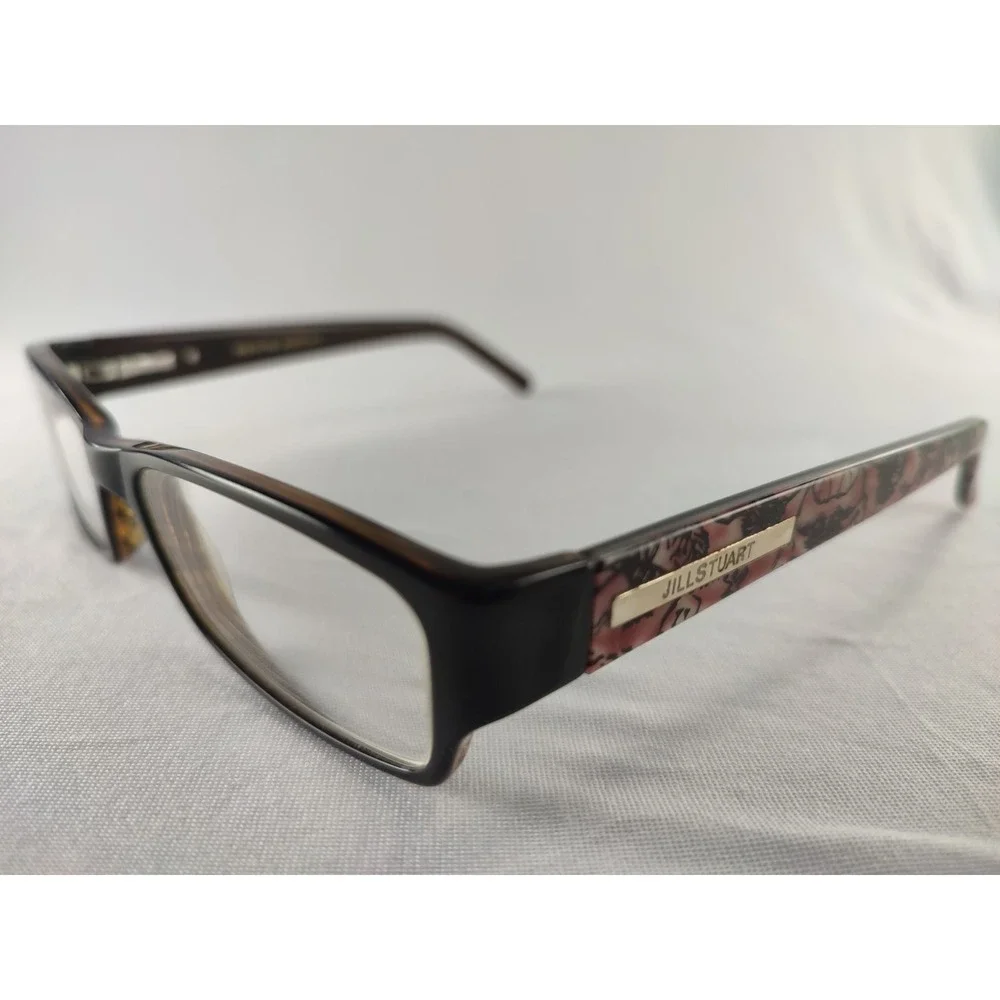 Jill Stuart JS 289-1 Tortoise Pink Floral Pattern Eyeglass Frames 53-17-135
